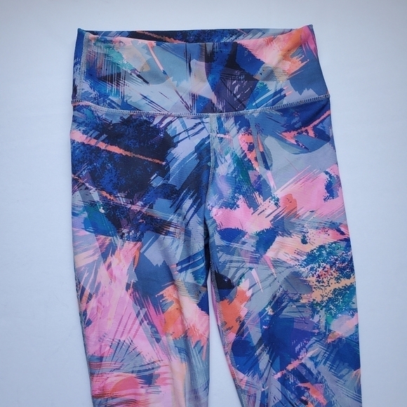 Fabletics Leggings Size XS Multi Color Abstract Geometric Size Tie Dye - Picture 4 of 10
